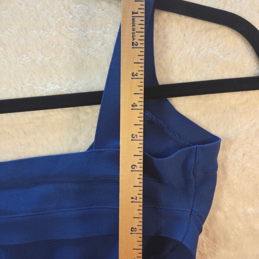 BCBGMAXAZRIA Royal Blue Bandage Cutout Mini Dress XS Crisscross A-Line Cocktail - Picture 12 of 12